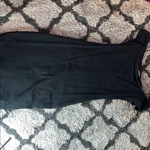 Off the shoulder black dress